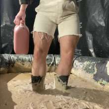 MudTradie: Clay Pit Dunagrees: Brown Paint Edition