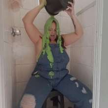 Darkabyss445: Denim Dungarees Wet and Messy