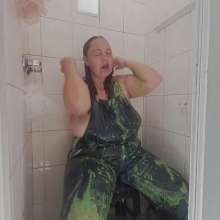 Darkabyss445: Denim Dungarees Wet and Messy