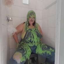 Darkabyss445: Denim Dungarees Wet and Messy