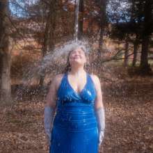 JD and Messy Andi: Andi's Blue Formal Gown Gets Wet!