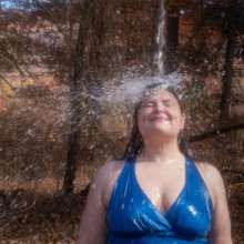 JD and Messy Andi: Andi's Blue Formal Gown Gets Wet!