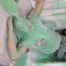 eileenvogel: W408 Eileen gunge bath in shorts and Adidas top