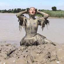 FOXY: Ayako black swan in mud