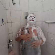 Darkabyss445: From Mess to Clean: Denim Dress Shower