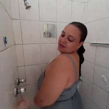 Darkabyss445: From Mess to Clean: Denim Dress Shower