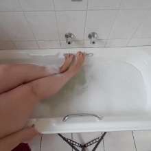 Darkabyss445: Grey Tank and Bikini Bubbly Bathtub Soak