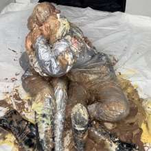 bsmessybakery: Sauna suits and hunter wellies.