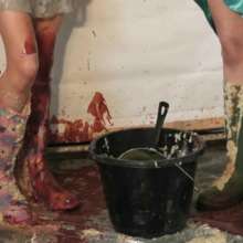 RevSlymsford: Jessie and Cherry's Party Dress Welly Filling Frolics