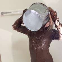 RevSlymsford: Kaydens Chocolate Turtleneck Trashing: Bare Body Coated Too