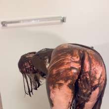RevSlymsford: Kaydens Chocolate Turtleneck Trashing: Bare Body Coated Too