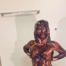 RevSlymsford: Kaydens Chocolate Turtleneck Trashing: Bare Body Coated Too