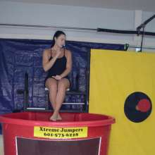 FunFilled Photography: Mallory's Dunk Tank Trivia in a Little Black Dress!
