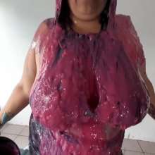 Darkabyss445: Maroon Dress Gunge Dare: Balloon Burst in Spike Heels