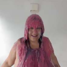 Darkabyss445: Maroon Dress Gunge Dare: Balloon Burst in Spike Heels
