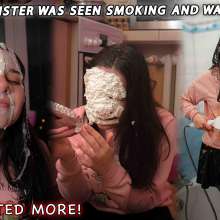 Your Wet Cat: Naughty Sister Was Seen Smoking and Was Punished