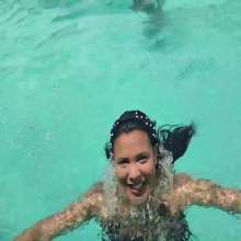 JohnWam: Outdoor: Natti Enjoying a Public Pool