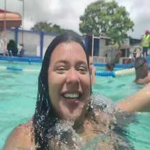 JohnWam: Outdoor: Natti Enjoying a Public Pool