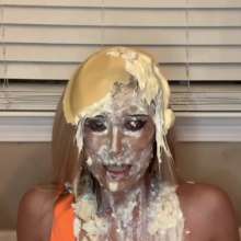 Slimed Models: Scarlett Gets a Nasty Pie in the Face