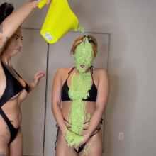 Slimed Models: Four Babes Slime Each Other With Our Gross Slime!