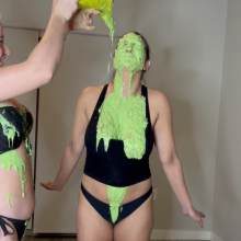Slimed Models: Four Babes Slime Each Other With Our Gross Slime!