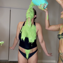 Slimed Models: Four Babes Slime Each Other With Our Gross Slime!