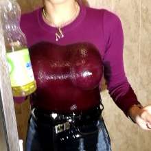Tight and Wet Clothes: Tight Guess Denim Skirt and Boots Shower