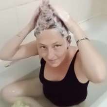 Thefetishgirl: Under Water Hair, Leg Shavinng and Hair Washing