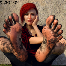 WickedViky: Muddy feet