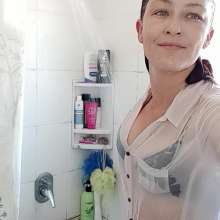 Thefetishgirl: White Blouse Shower Play