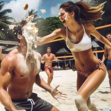 Girl Pies Guy Fan: 
