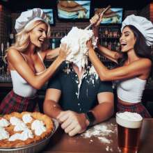 Girl Pies Guy Fan: 