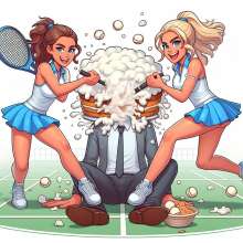 Girl Pies Guy Fan: 