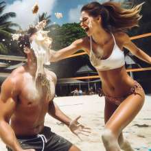 Girl Pies Guy Fan: 