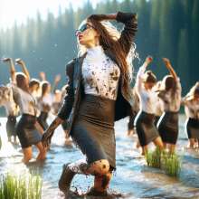 carlosstf33: Dancing in mud and water
