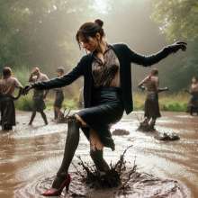 carlosstf33: Dancing in mud and water