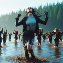 carlosstf33: Dancing in mud and water
