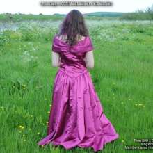 DungeonMasterOne: Maude gives herself to the mud in a gorgeous pink bridesmaid's gown!