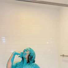 Slimed Models: Anastasia Gets Sexy With Blue Cake Batter