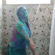 AngieWAM: Angie Rinse Herself After a Messy Session in Sportwear