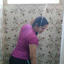 AngieWAM: Angie Rinse Herself After a Messy Session in Sportwear