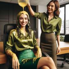 Messy Irina: 'Let your lady boss have some custard day!'