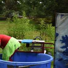 JD and Messy Andi: Spreading some positivity with a dunked clown :)