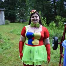 JD and Messy Andi: Spreading some positivity with a dunked clown :)