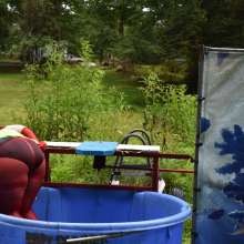 JD and Messy Andi: Spreading some positivity with a dunked clown :)