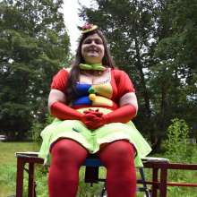 JD and Messy Andi: Spreading some positivity with a dunked clown :)