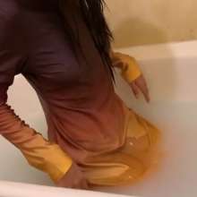 Wet_look_elena: Dasha in a Milk Bath
