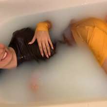 Wet_look_elena: Dasha in a Milk Bath
