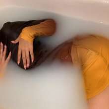 Wet_look_elena: Dasha in a Milk Bath