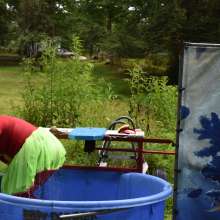 JD and Messy Andi: Spreading some positivity with a dunked clown :)